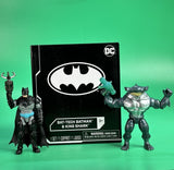 SPIN MASTER DC BAT-TECH BATMAN & KING SHARK DELUXE ACTION FIGURES W/ ACCESSORIES