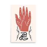 Hand of Love – Mid-Century Modern Poster