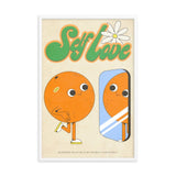 Self Love Retro Fruit Framed poster